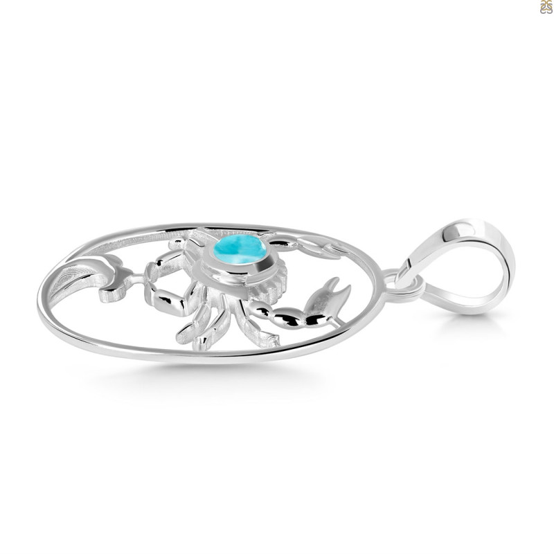 Larimar Crab Pendant
