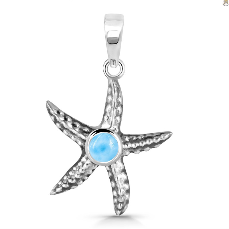 Larimar Star Fish Pendant LAR-RUP-2.