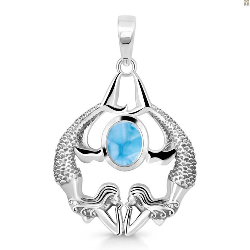 Larimar Mermaid Pendant LAR-RUP-38.