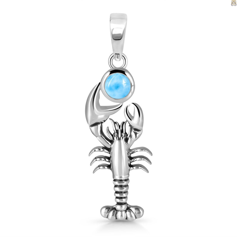 Larimar Lobster Pendant LAR-RUP-45.