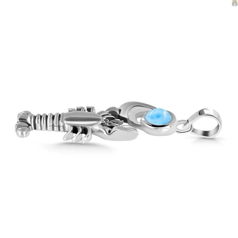 Larimar Lobster Pendant