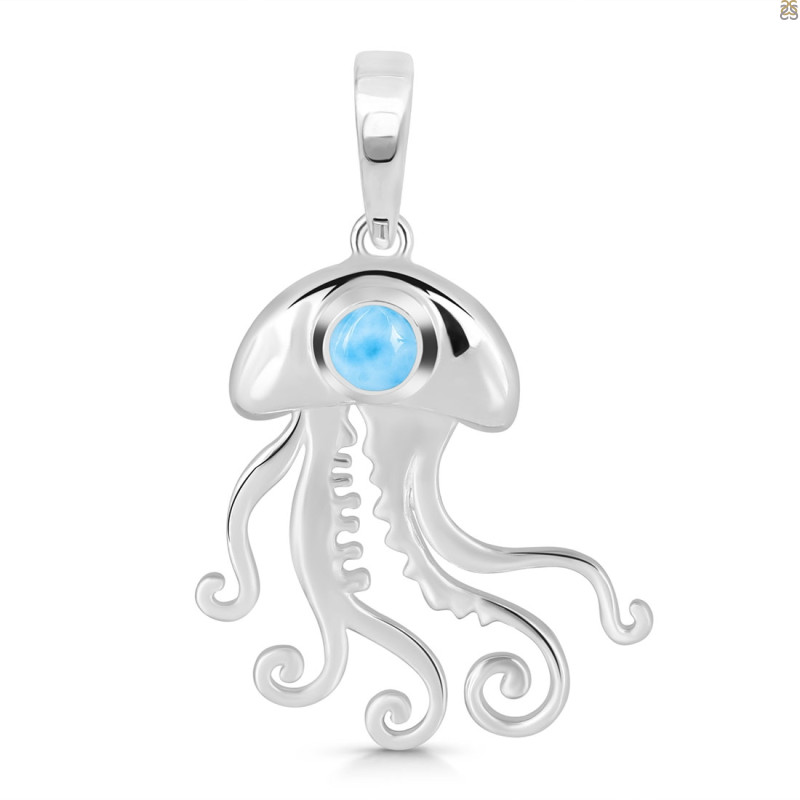 Larimar Jelly Fish Pendant LAR-RUP-47.