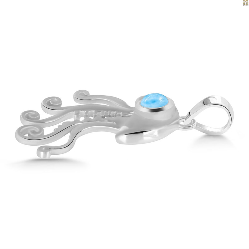 Larimar Jelly Fish Pendant