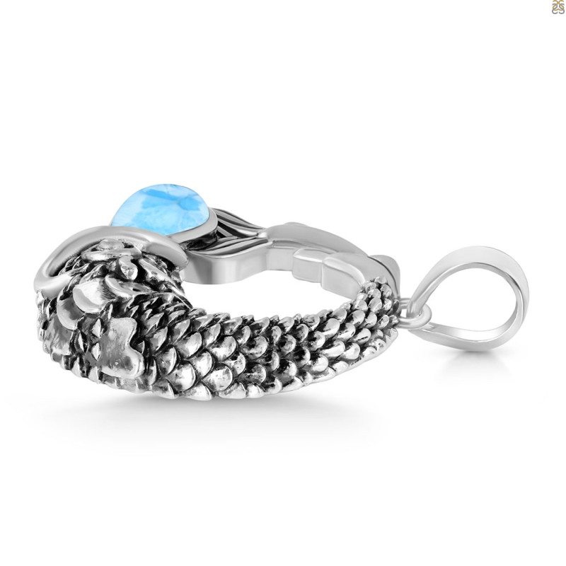 Larimar Fish Pendant LAR-RUP-56.