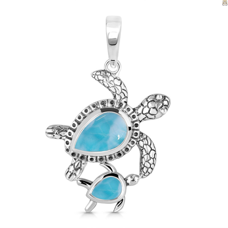 Larimar Turtle Pendant LAR-RUP-58.