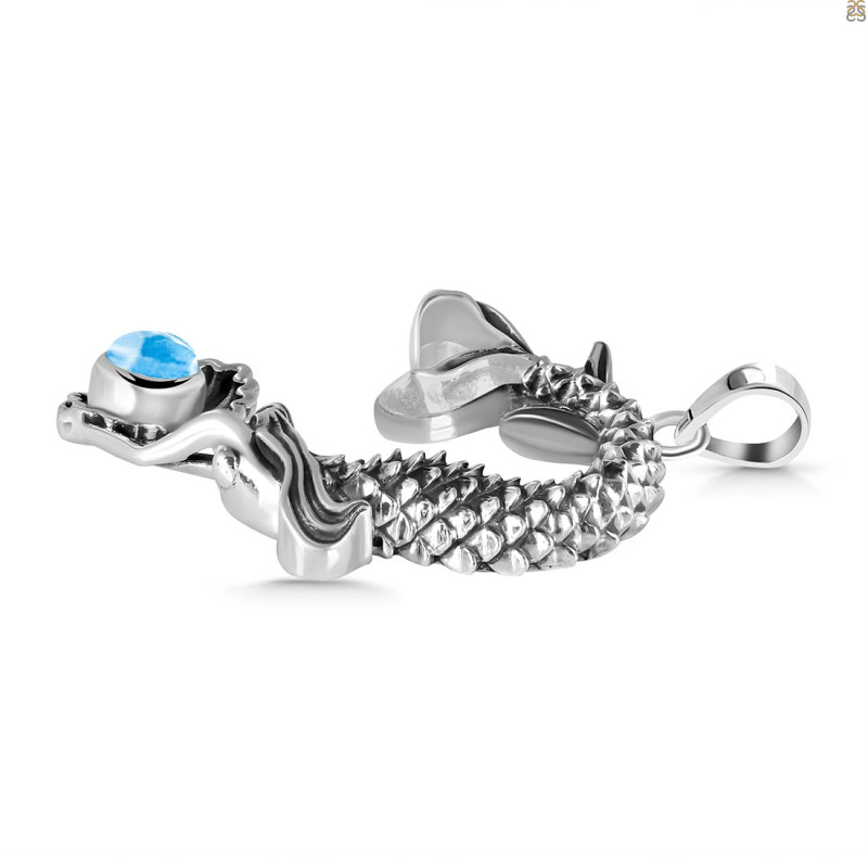Larimar Mermaid Pendant