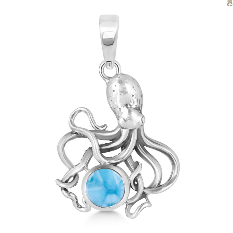 Larimar Octupus Pendant LAR-RUP-65.