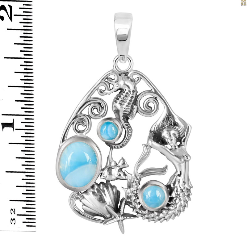 Larimar Sea Life Pendant LAR-RUP-66.