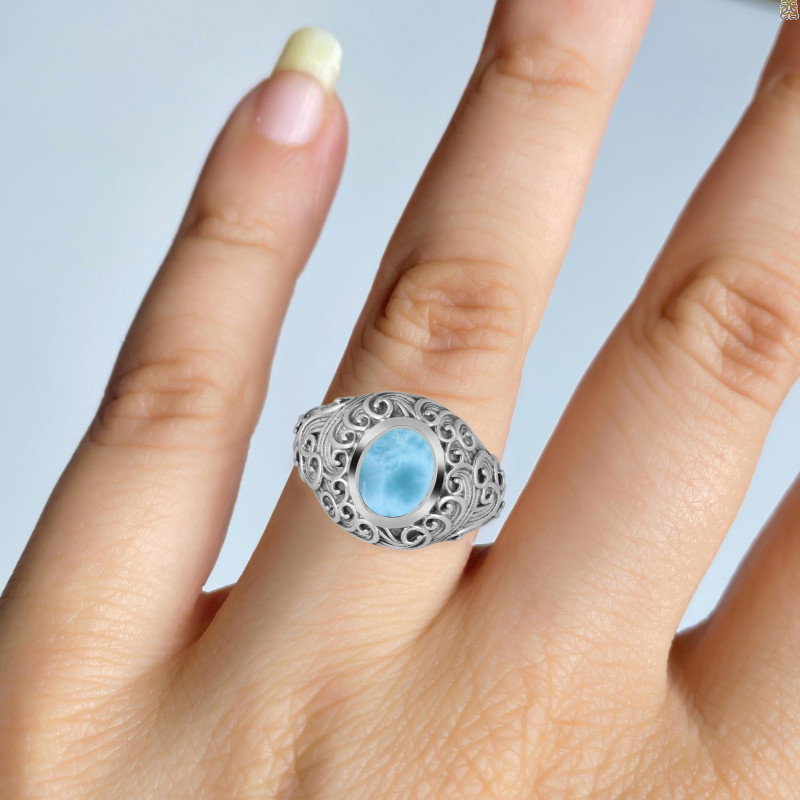 Larimar Waves Ring LAR-RUR-1.