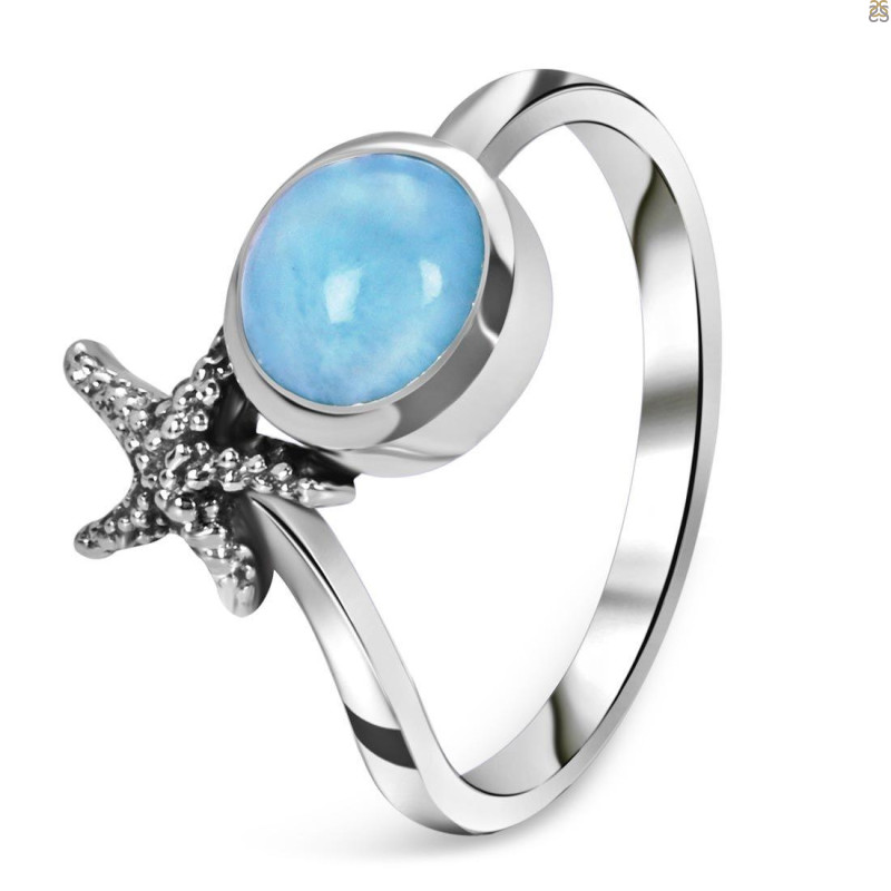 Larimar Star Fish Ring
