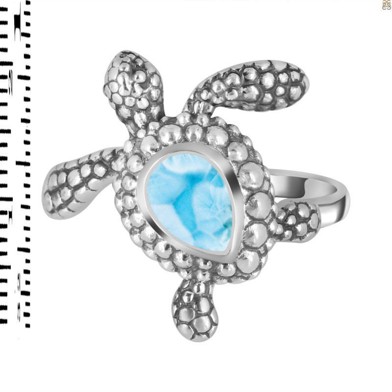Larimar Turtle Ring LAR-RUR-26.