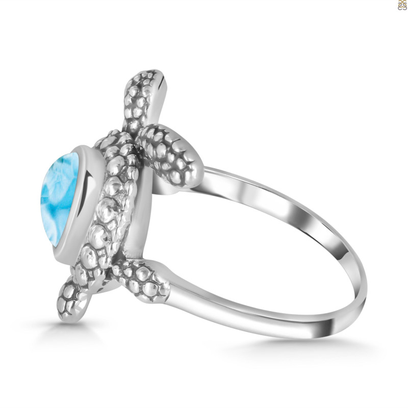 Larimar Turtle Ring