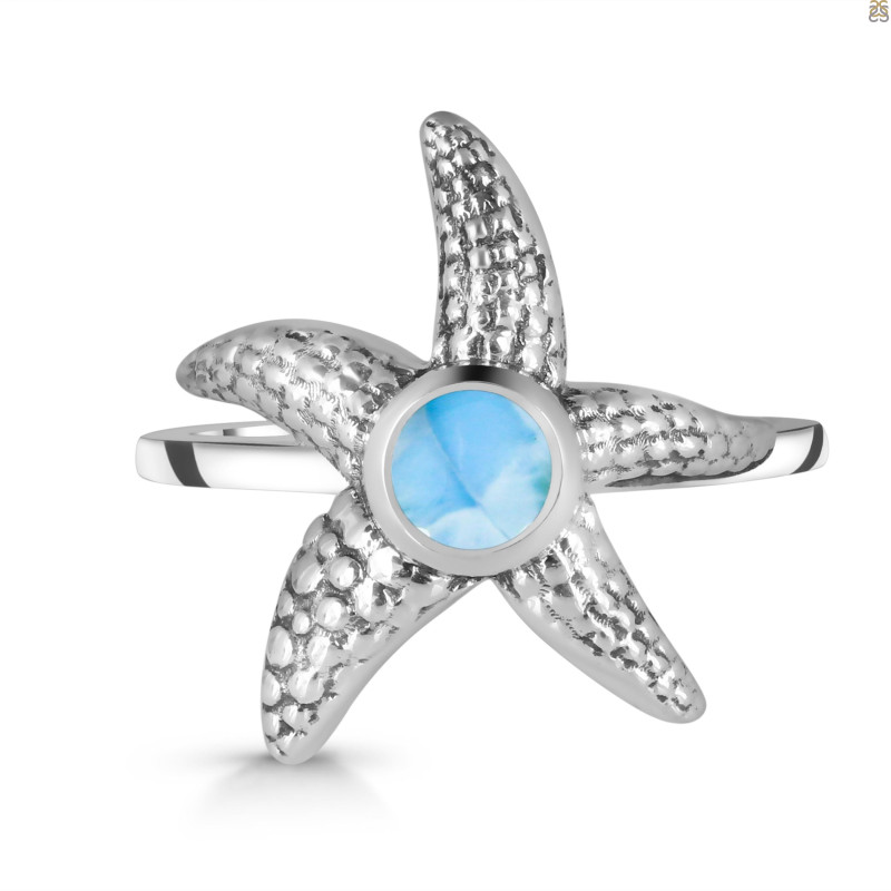 Larimar Star Fish Ring LAR-RUR-28.