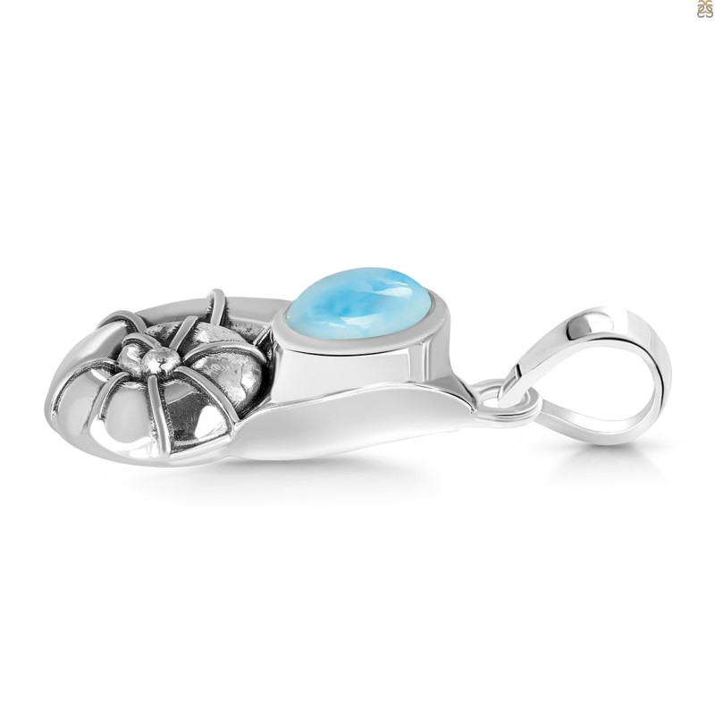 Larimar Snail Pendant