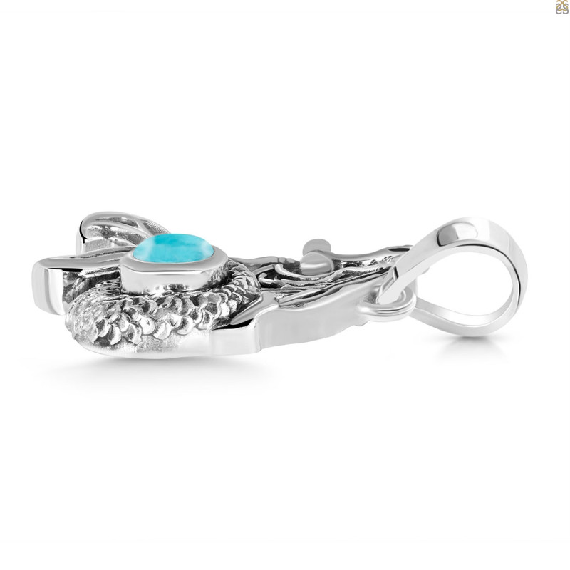 Larimar Mermaid Pendant LAR-RUP-21.