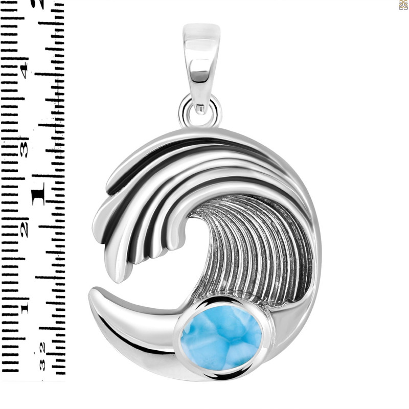 Larimar Waves Pendant LAR-RUP-23.