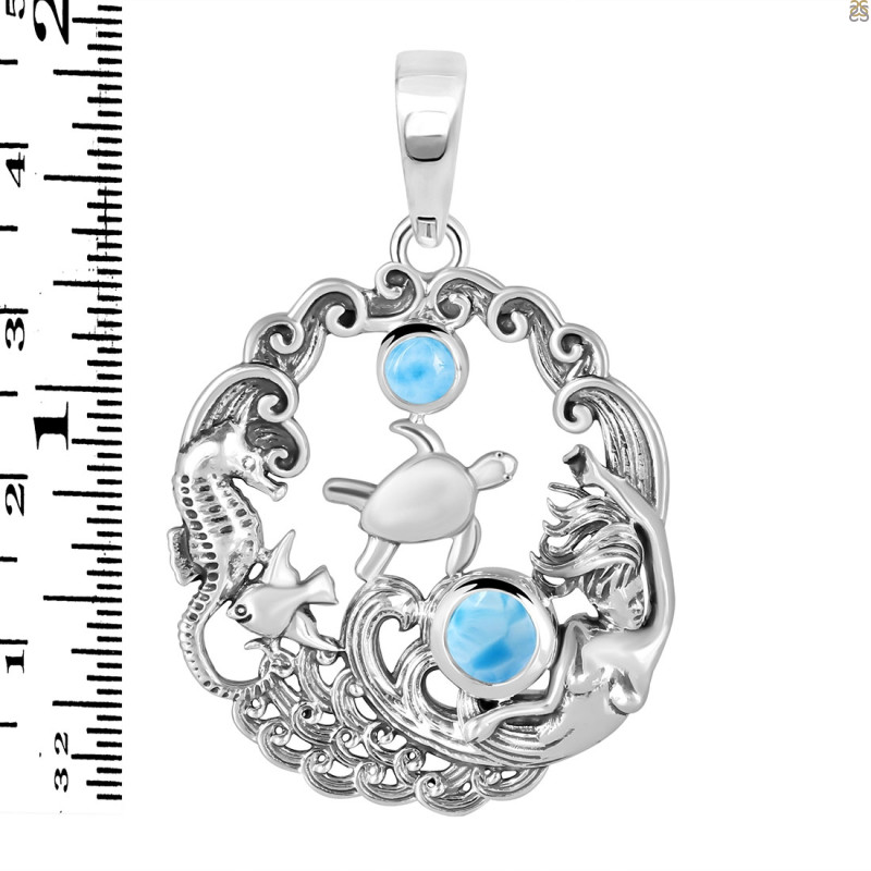Larimar Sea Life Pendant LAR-RUP-29.
