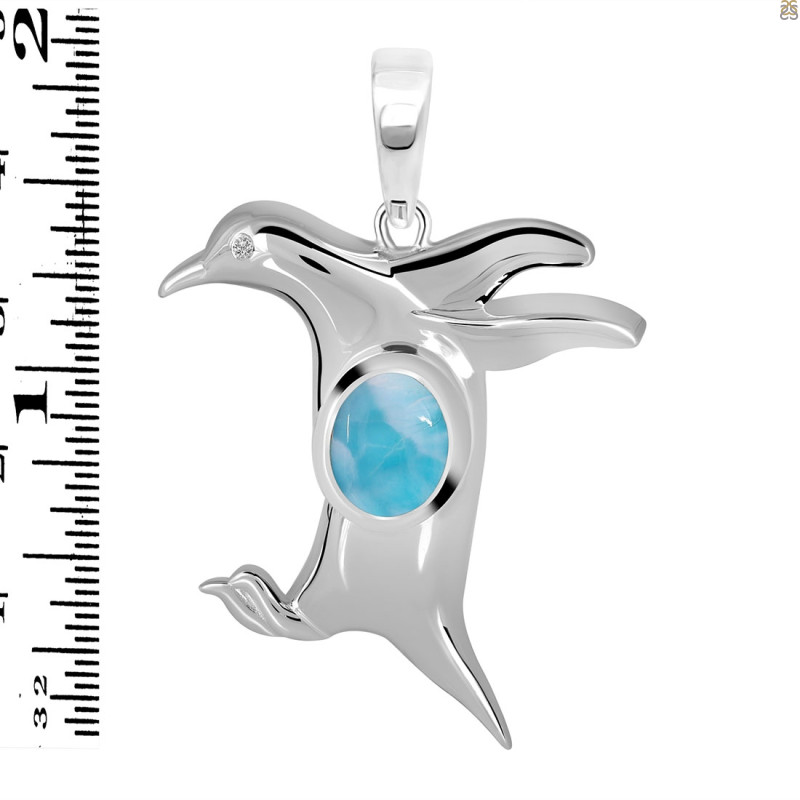 Larimar Penguin Pendant LAR-RUP-40.