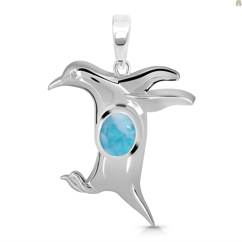 Larimar Penguin Pendant LAR-RUP-40.