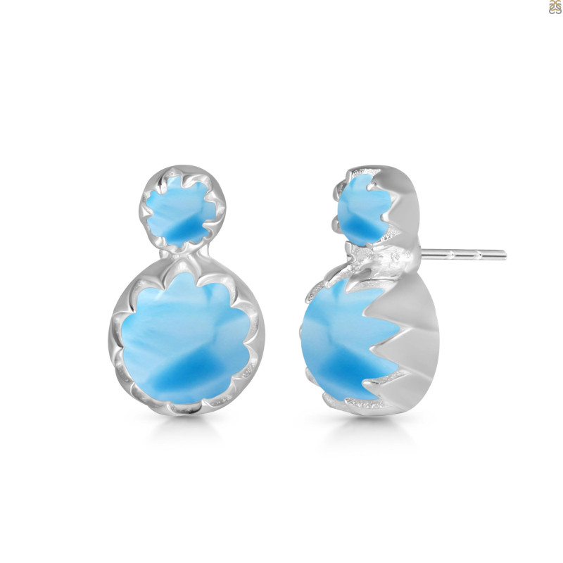 Larimar Stud Earring
