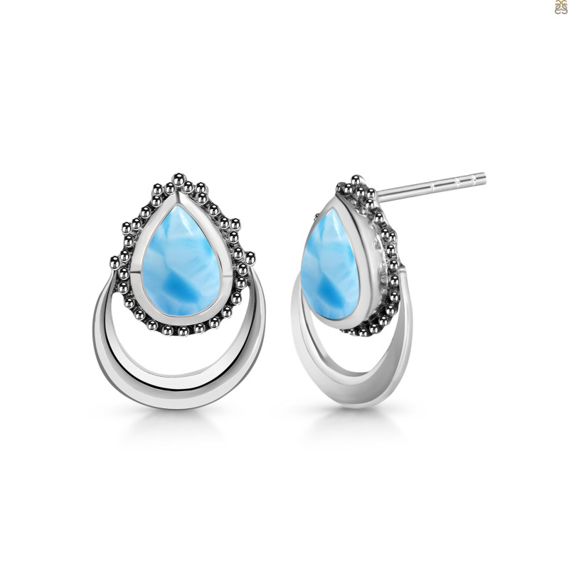 Larimar Stud Earring