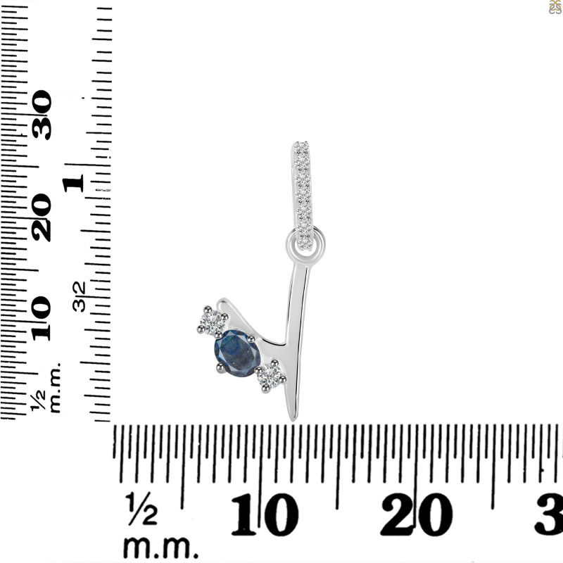 Labradorite & White Topaz Alphabet Y Pendant LBD-RDA-103.