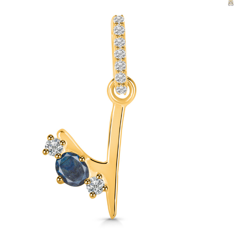 Labradorite & White Topaz Alphabet Y Pendant LBD-RDA-103.