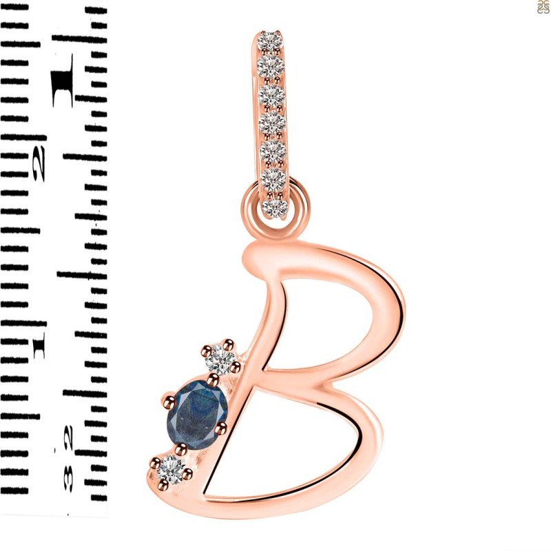 Labradorite & White Topaz Alphabet B Pendant LBD-RDA-28.