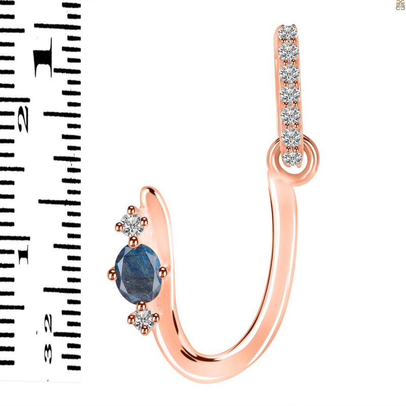 Labradorite & White Topaz Alphabet U Pendant LBD-RDA-47.
