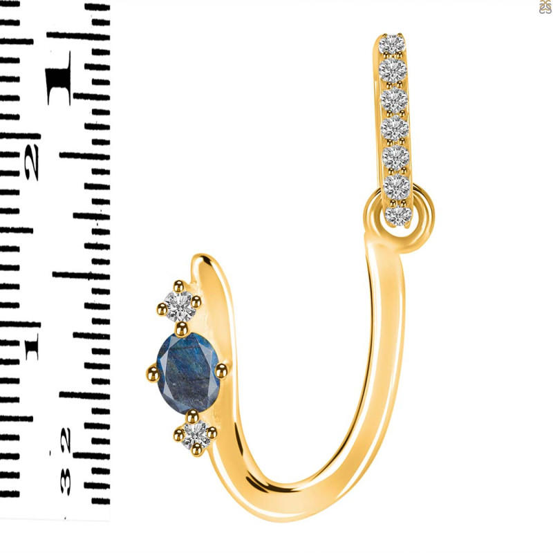 Labradorite & White Topaz Alphabet U Pendant LBD-RDA-47.