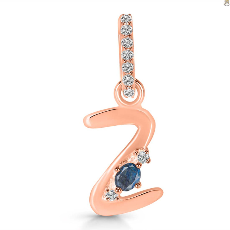 Labradorite & White Topaz Alphabet Z Pendant LBD-RDA-52.