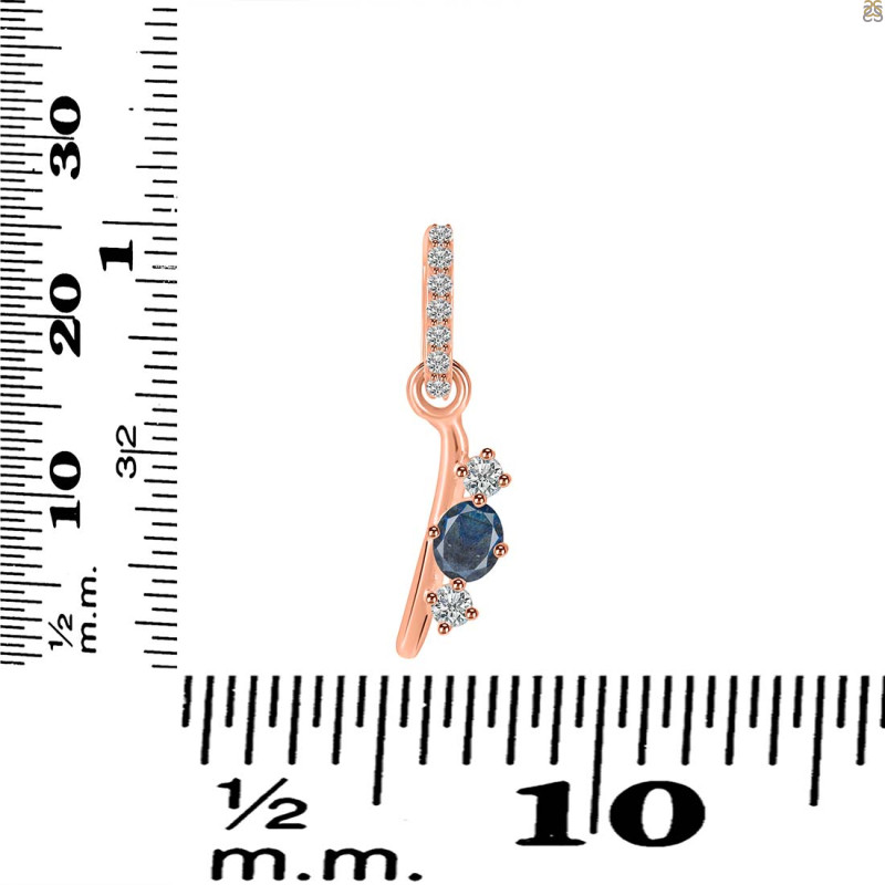 Labradorite & White Topaz Alphabet I Pendant LBD-RDA-87.