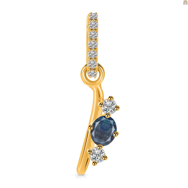 Labradorite & White Topaz Alphabet I Pendant LBD-RDA-87.