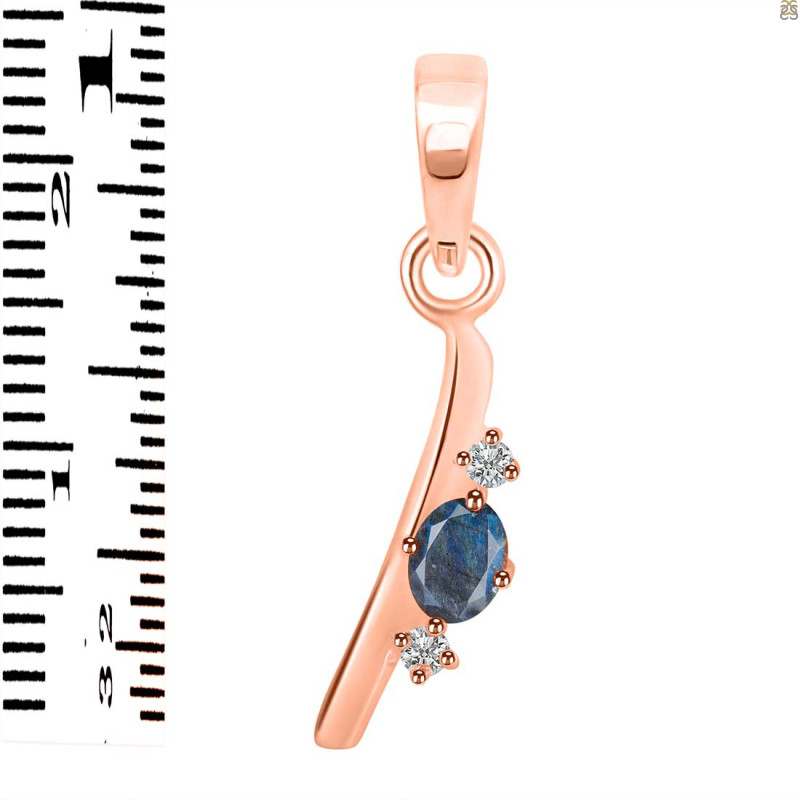 Labradorite & White Topaz Alphabet I Pendant LBD-RDA-9.