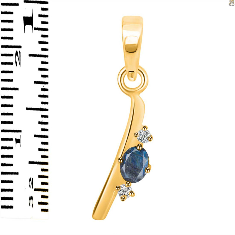 Labradorite & White Topaz Alphabet I Pendant LBD-RDA-9.
