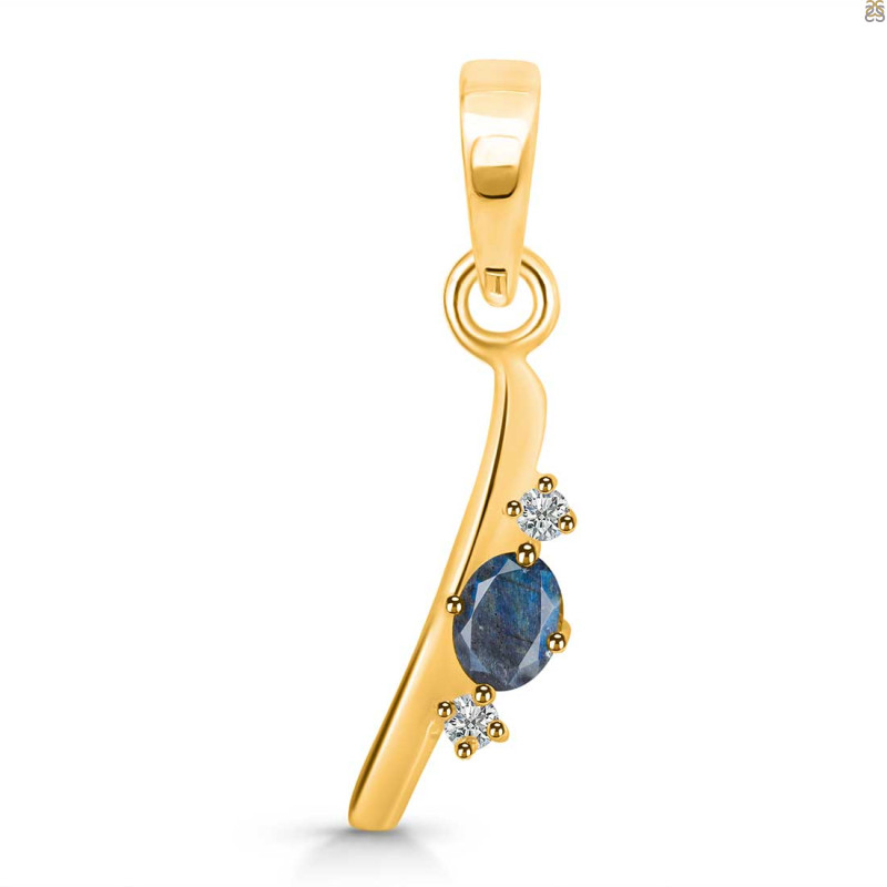 Labradorite & White Topaz Alphabet I Pendant LBD-RDA-9.
