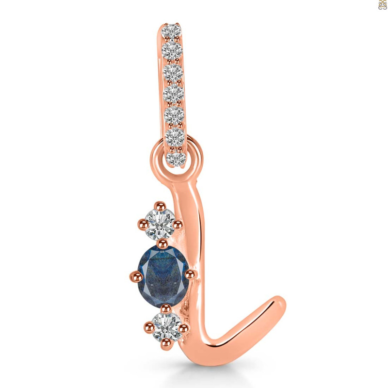 Labradorite & White Topaz Alphabet L Pendant LBD-RDA-90.