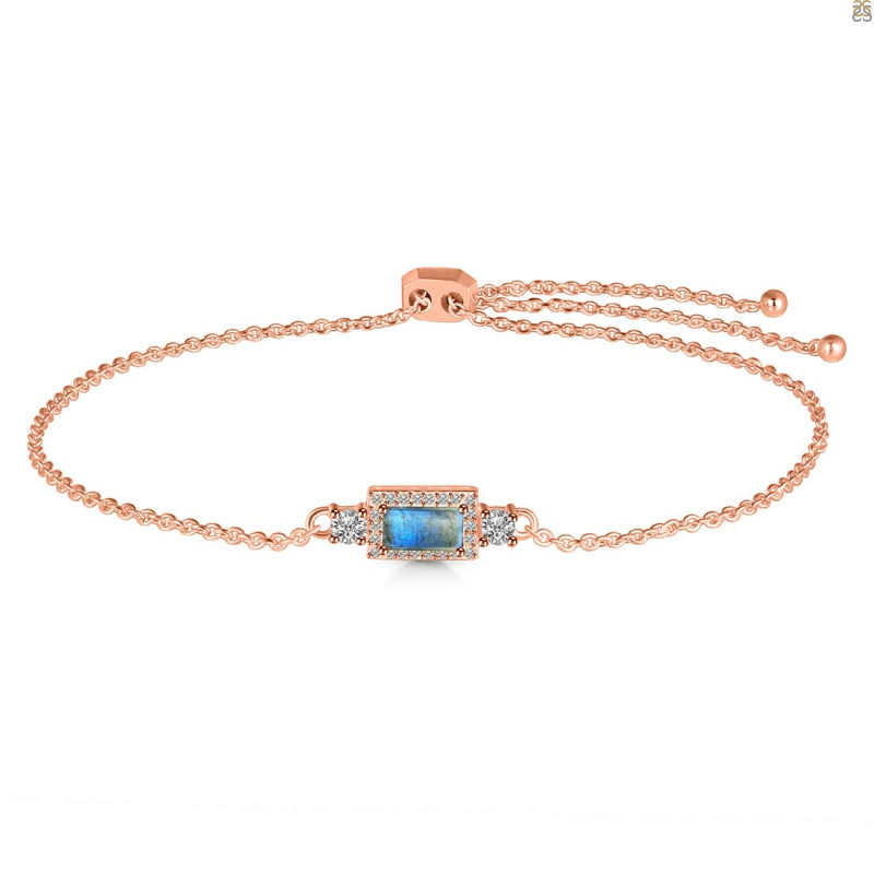 Labradorite & White Topaz Bracelet