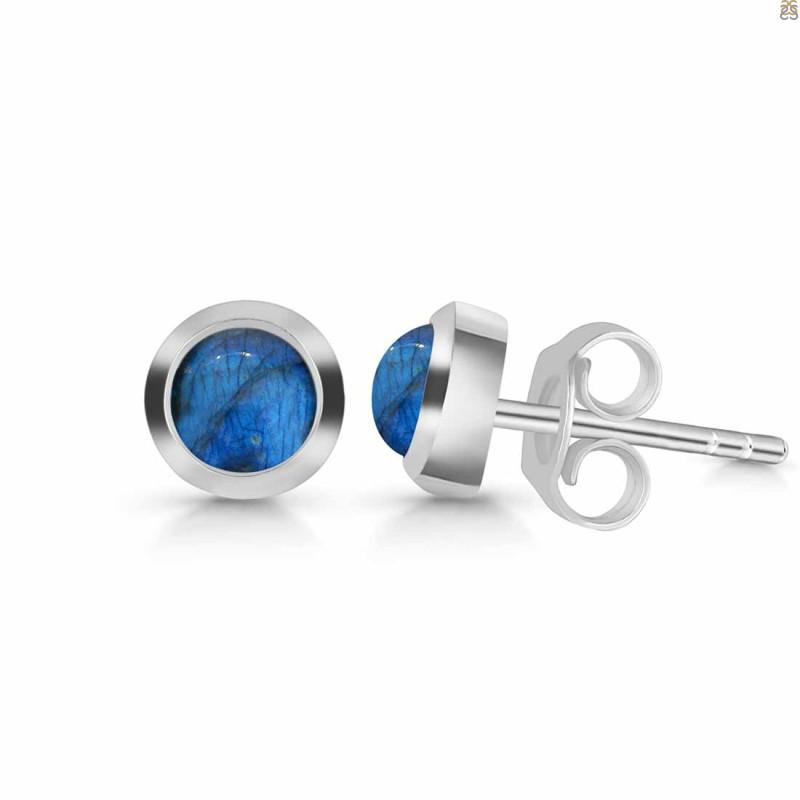 Labradorite Stud Earring