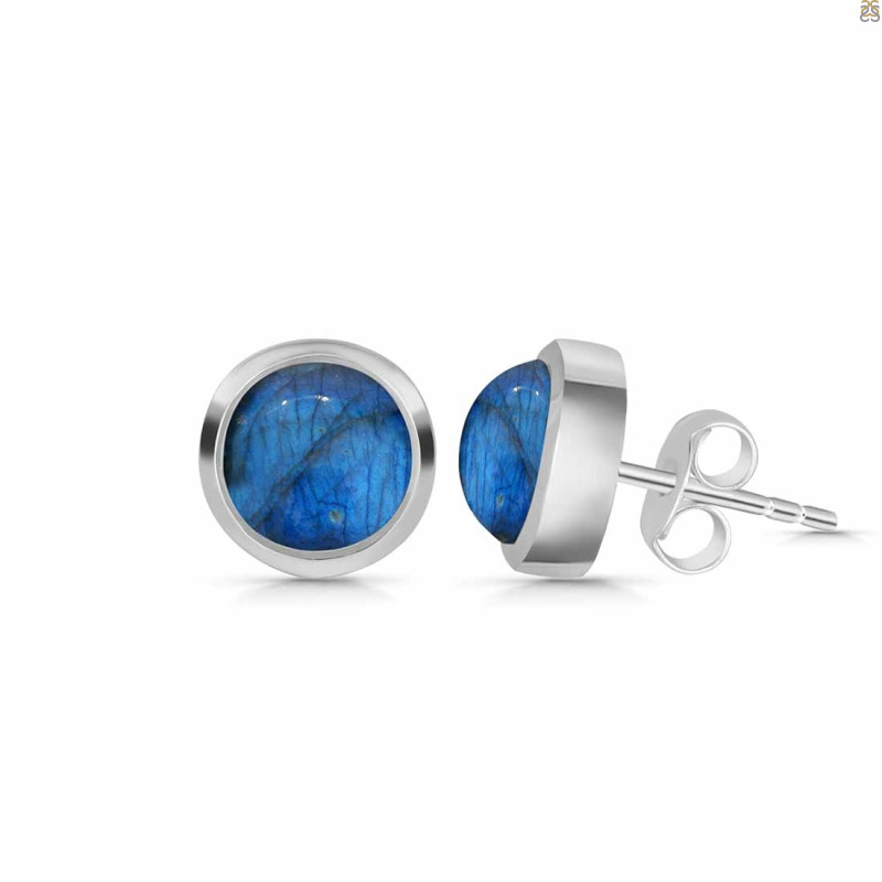 Labradorite Stud Earring