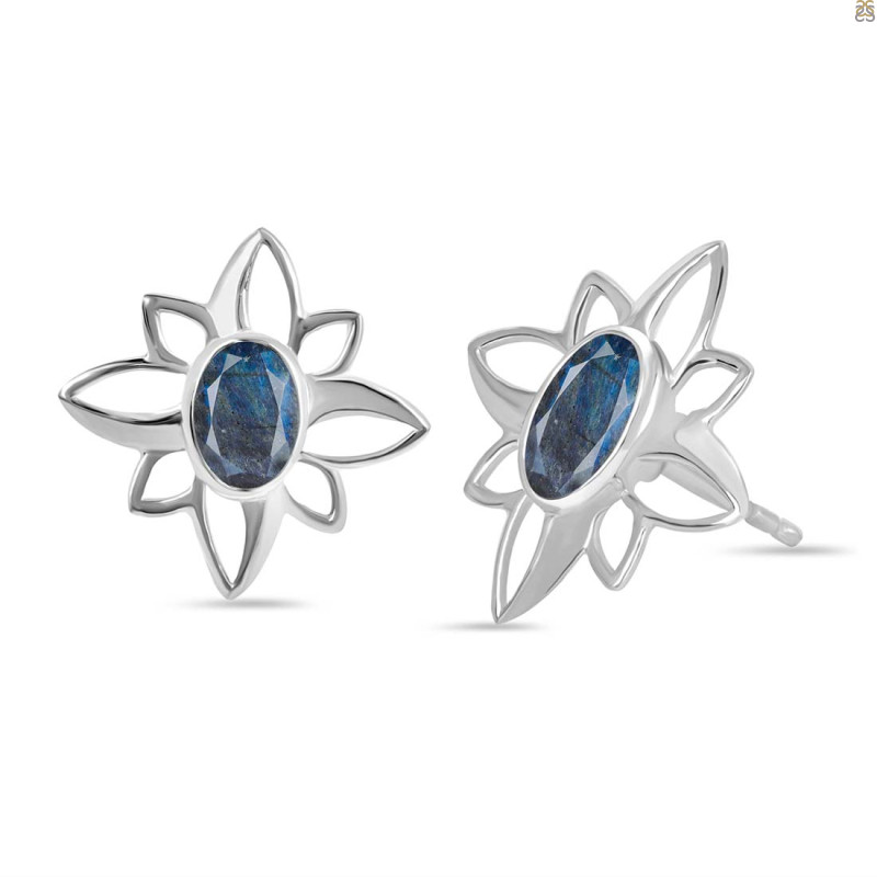 Labradorite Stud Earring