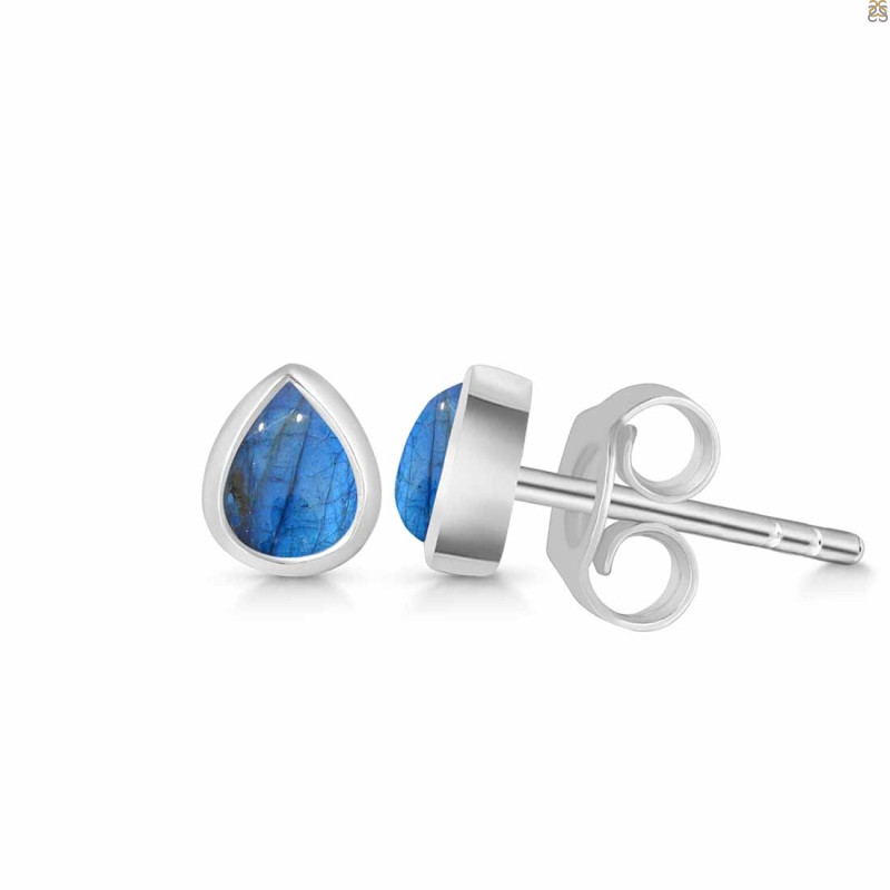 Labradorite Stud Earring