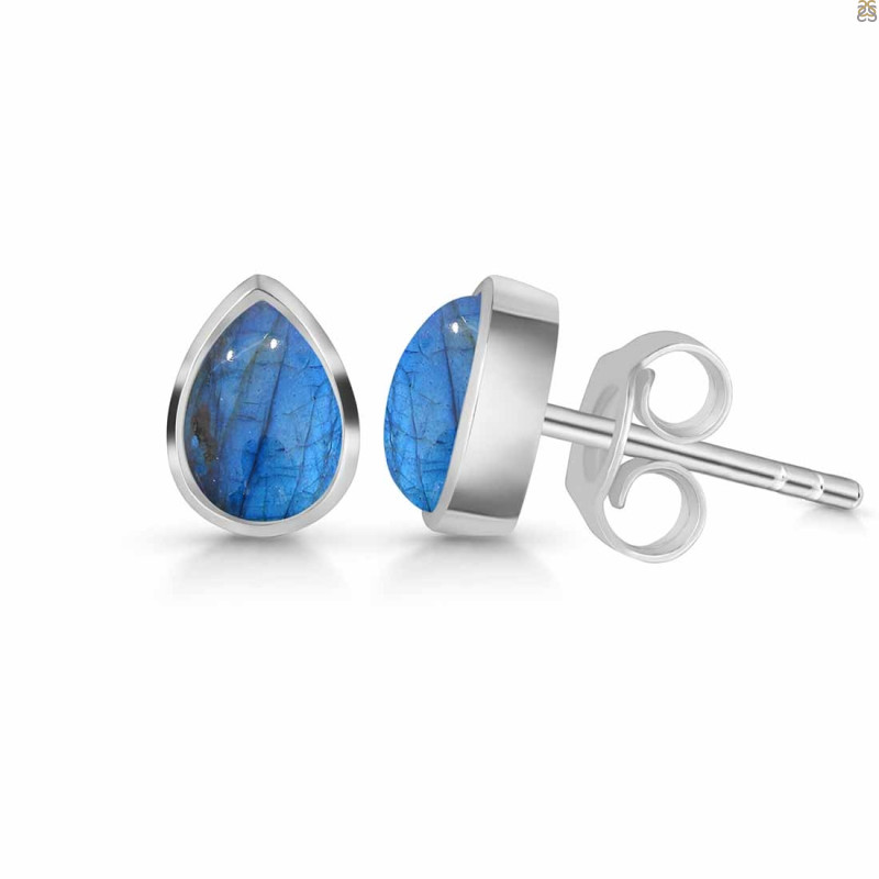 Labradorite Stud Earring