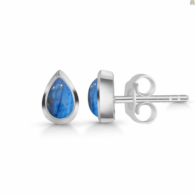 Labradorite Stud Earring