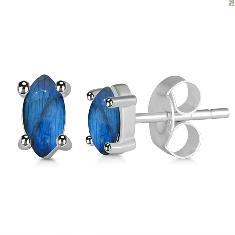 Labradorite Stud Earring