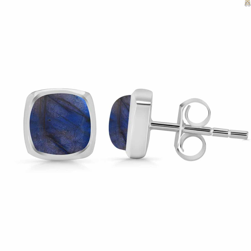 Labradorite Stud Earring