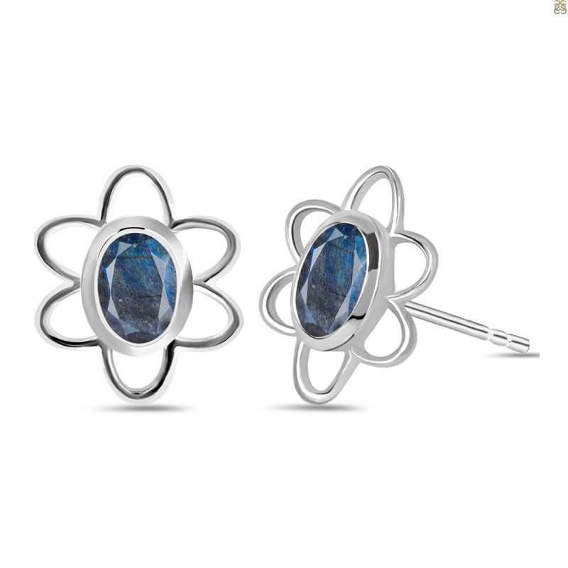 Labradorite Stud Earring