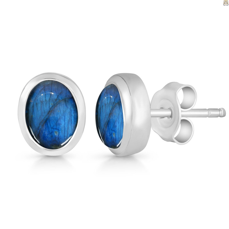 Labradorite Stud Earring