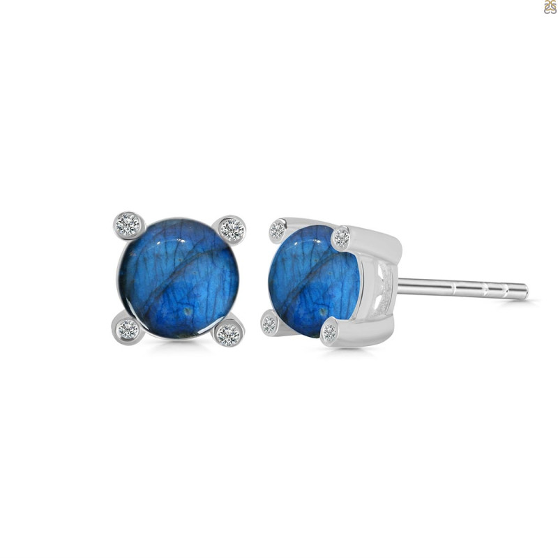 Labradorite Stud Earring