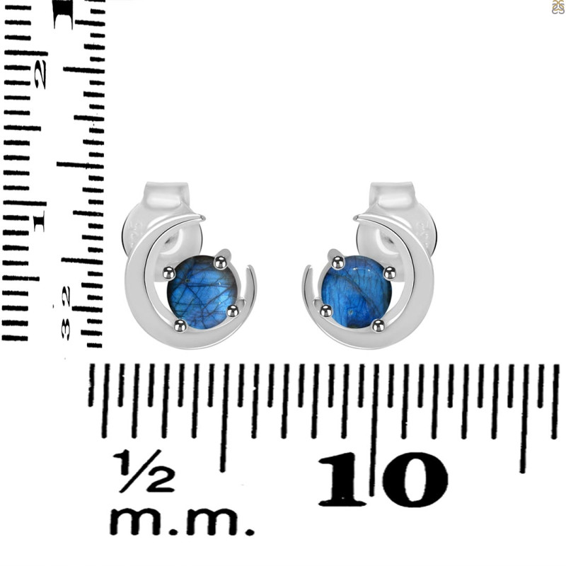 Labradorite Stud Earring  LBD-RDE-1273.